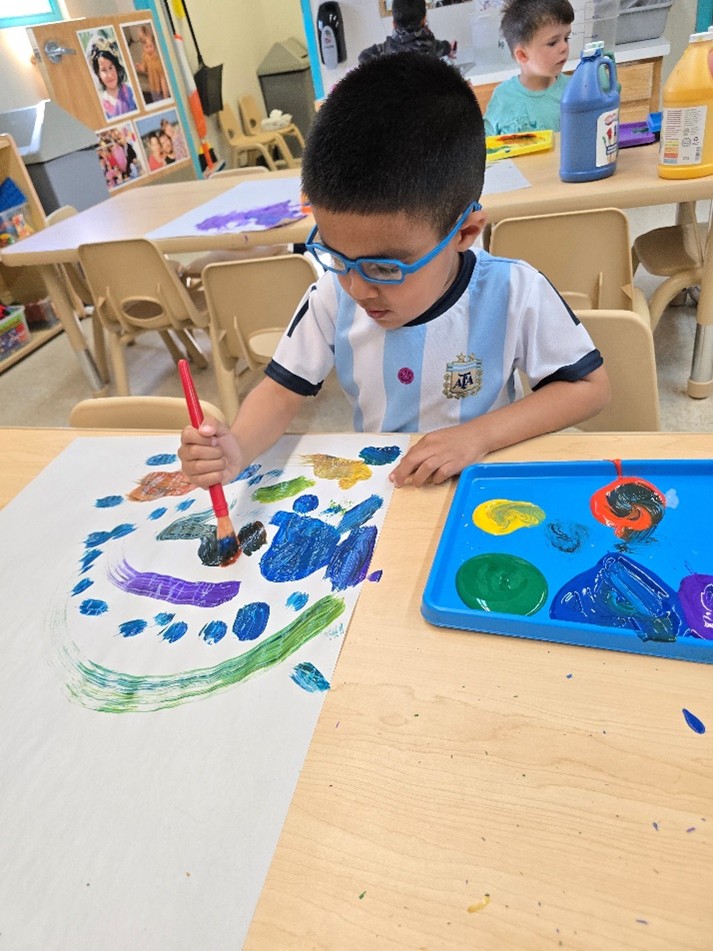 Child painting