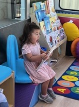 Child reading a book