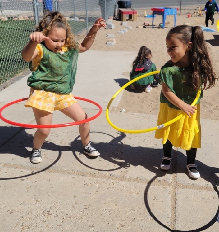 Kids playing on playground