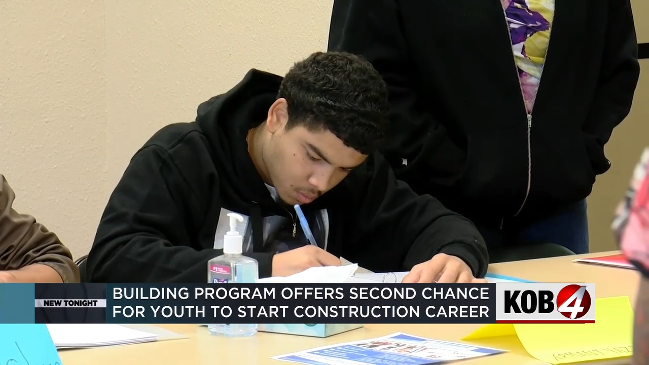 Building program in Albuquerque offers second chance for youth to start construction career KOB4 overlay a student working in a classroom